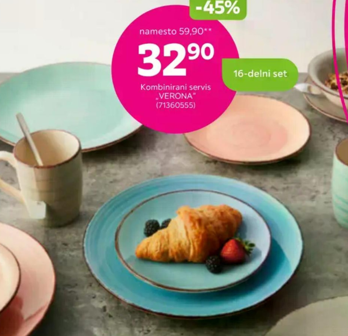Kombinirani servis „VERONA" 16-delni set - Akcija v trgovini Mömax