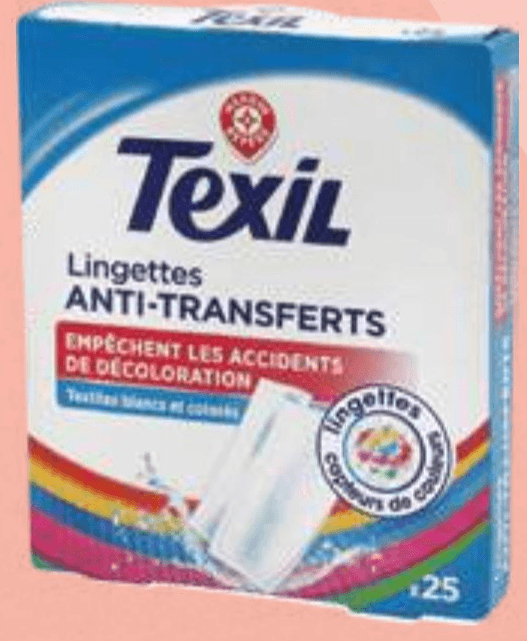 Krpice za lovljenje barv v pralnem stroju 25 kosov Texil - Akcija v trgovini E.Leclerc