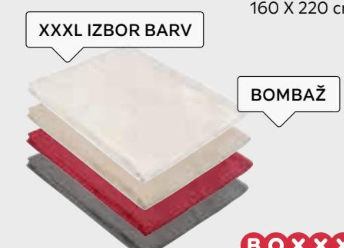 Pregrinjalo „HOME" 220 X 240 cm BOXXX - Akcija v trgovini Lesnina