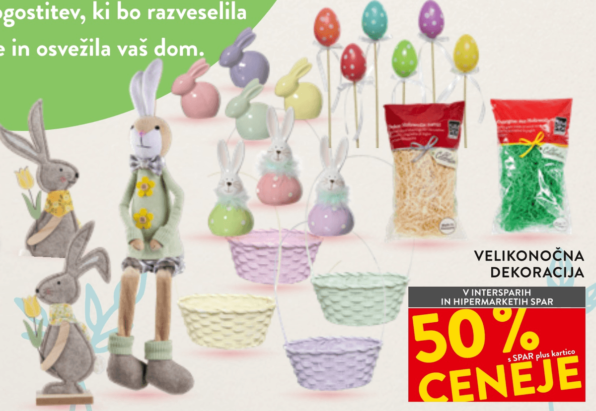 Velikonočna dekoracija - Akcija u trgovini Spar