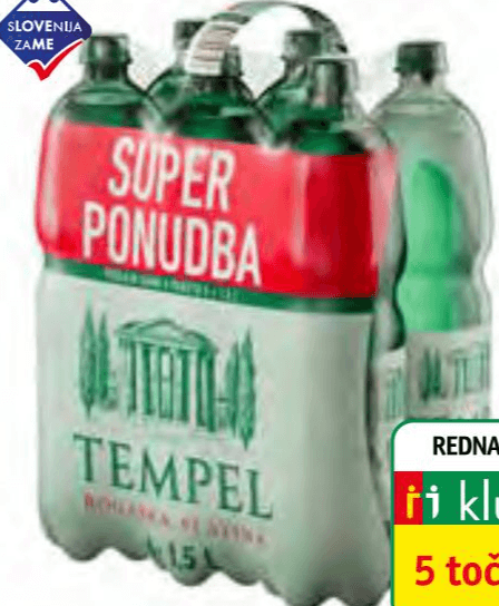 Tempel voda gazirana 1,5 L Akcija v trgovini Jager