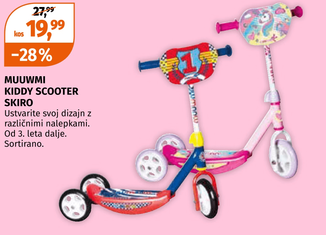 MUUWMI KIDDY SCOOTER SKIRO - Akcija v trgovini Mueller