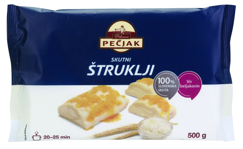 DOMAČI SKUTINI ŠTRUKLJI 500 g Pečjak - Akcija v trgovini Spar
