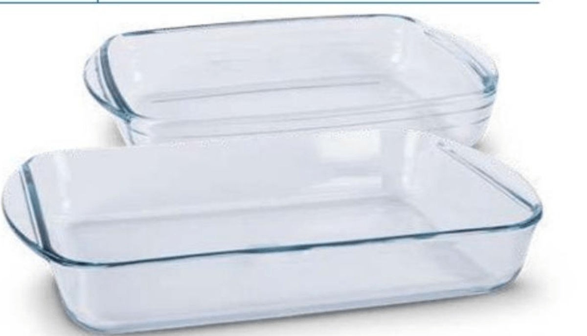 Komplet 2 steklenih pekačev Pyrex 2 kom - Akcija v trgovini Eurospin