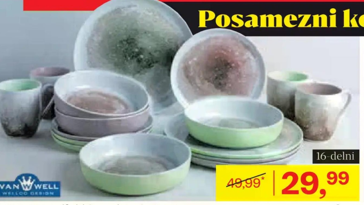 Kombinirani servis 16-delni VAN WELL WELLGO DESIGN - Akcija v trgovini Rutar