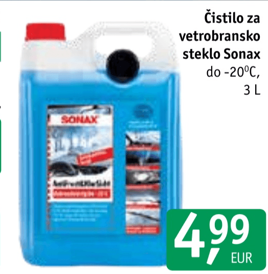 Čistilo za vetrobransko steklo Sonax 3 L - Akcija v trgovini Jager