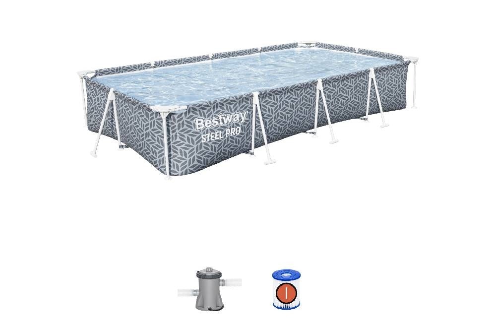 Steel Pro bazen z vzorcem listov in 1249L filtersko črpalko 366x201x66 cm Bestway - Akcija v trgovini Jager