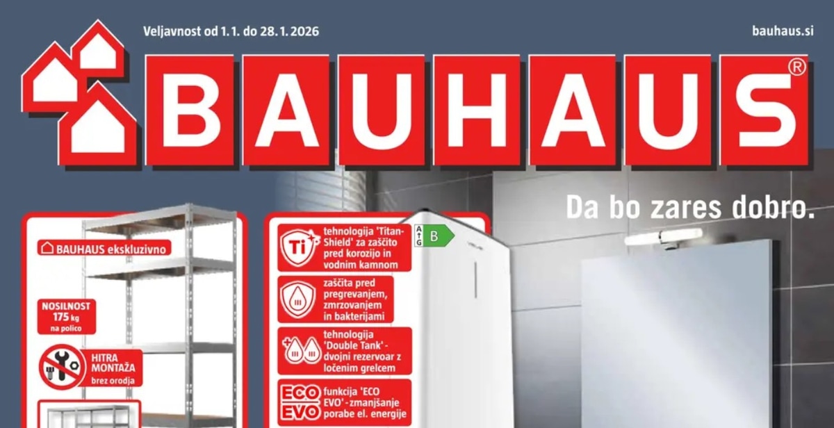 Bauhaus katalog Januar 2026.: Izpostavljene akcije od 01.01. do 28.01.2026.
