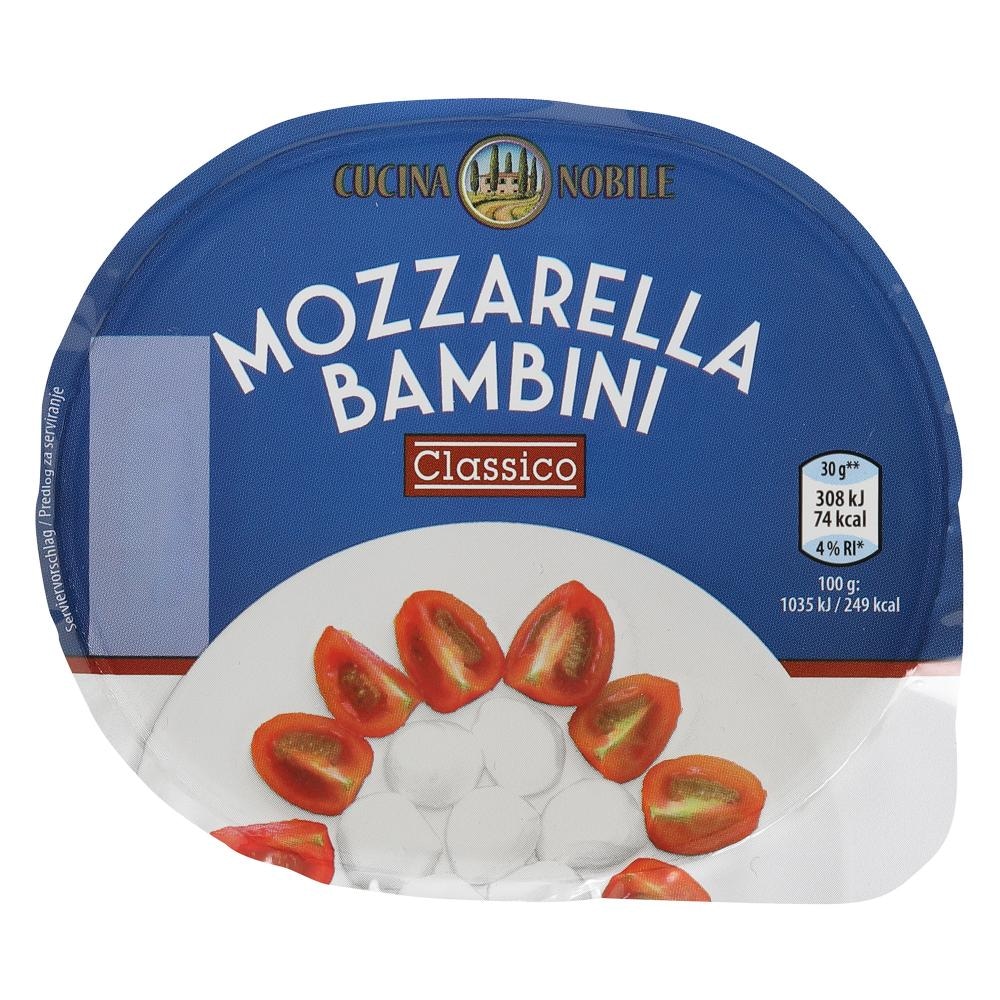 Mocarela Bambini 125 g CUCINA NOBILE - Akcija v trgovini Hofer