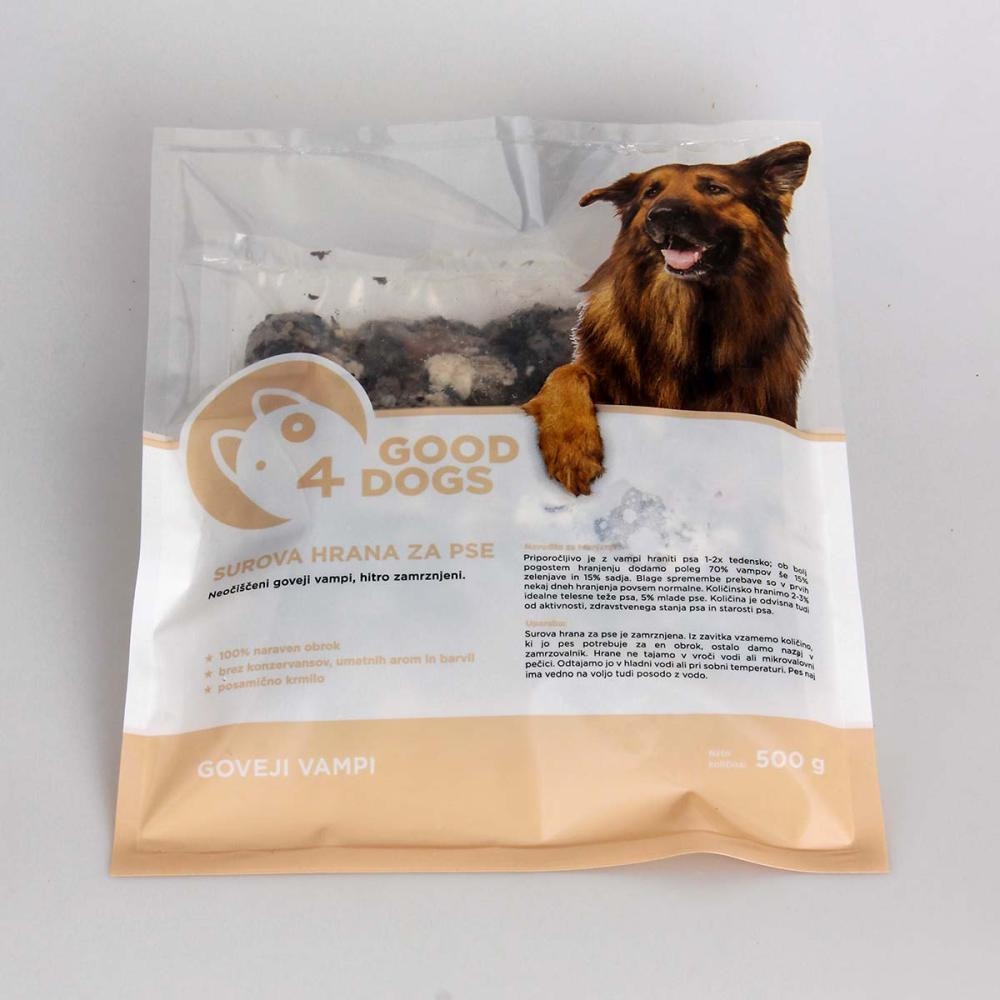 GOOD4DOGS Surova hrana za pse Vampi 0,5 kg - Akcija v trgovini Spar