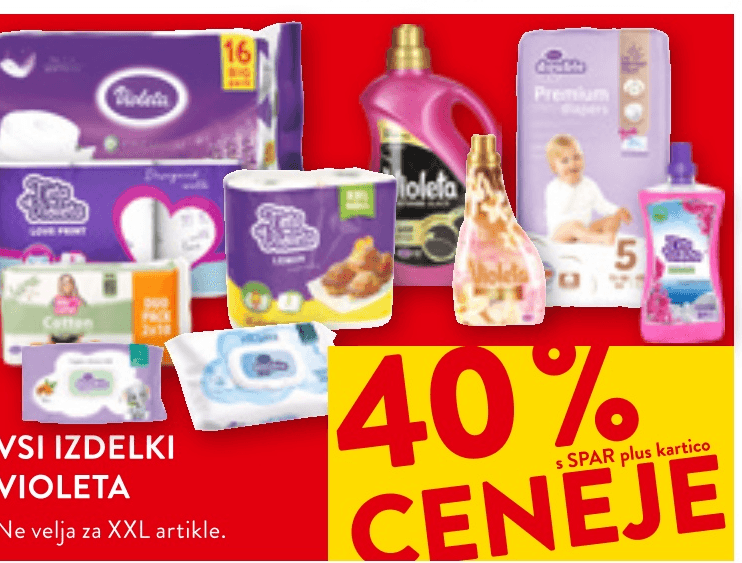 Vsi Izdelki Violeta - Akcija v trgovini Spar