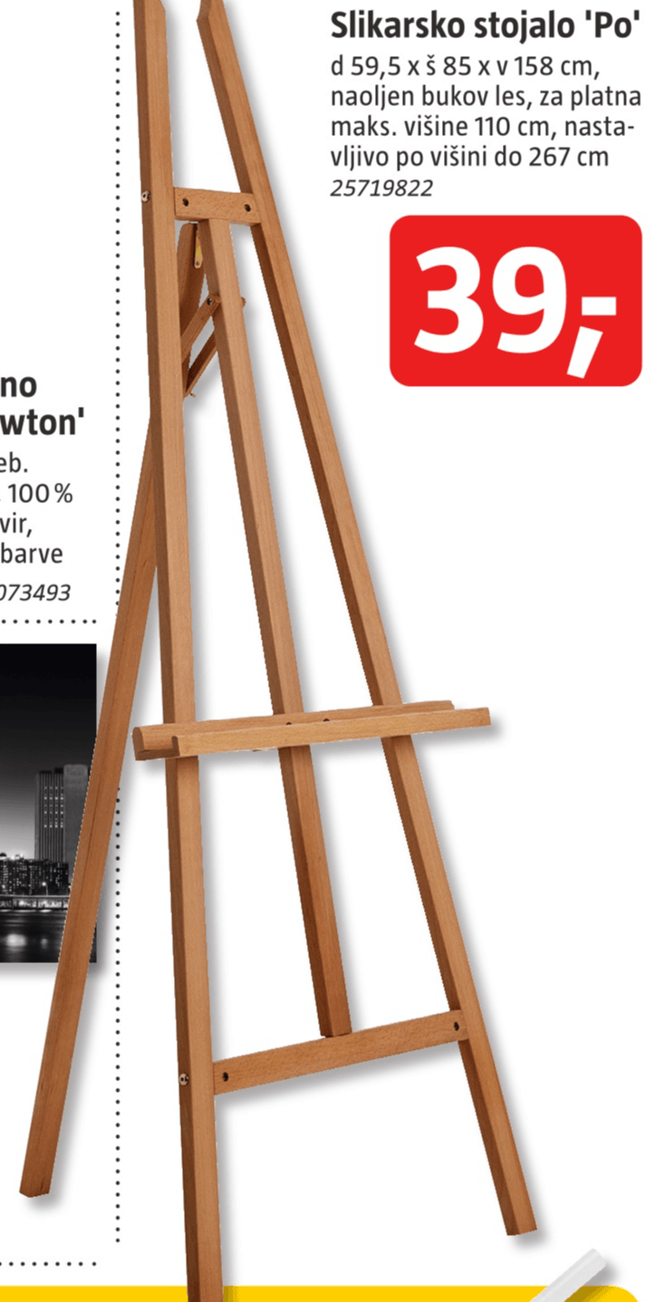 Slikarsko stojalo 'Po' - Akcija v trgovini Bauhaus