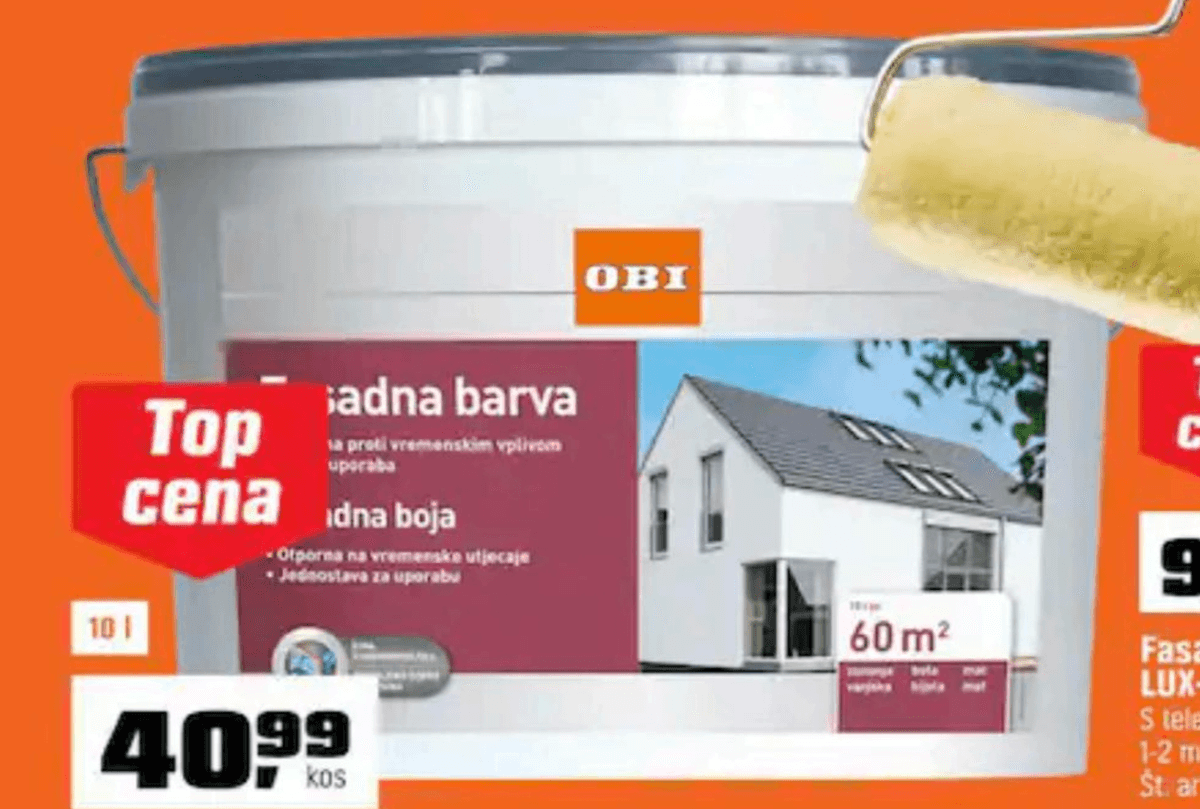 Fasadna barva OBI 10 l - Akcija v trgovini Obi