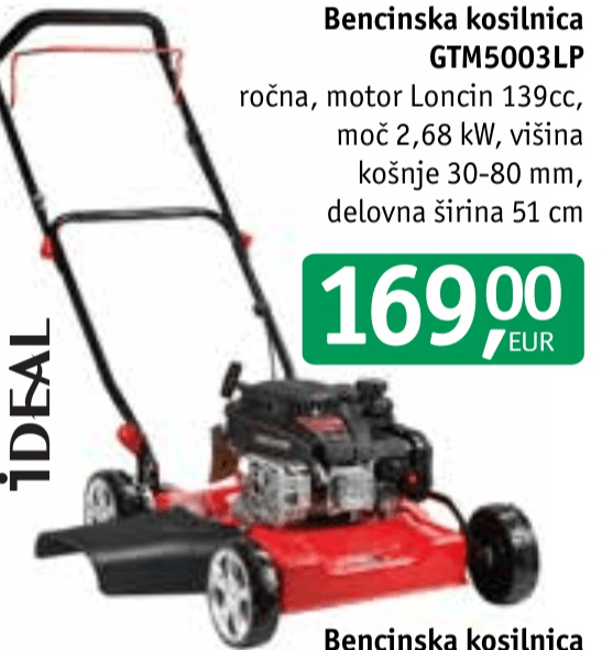 Bencinska kosilnica GTM5003LP - Akcija v trgovini Jager