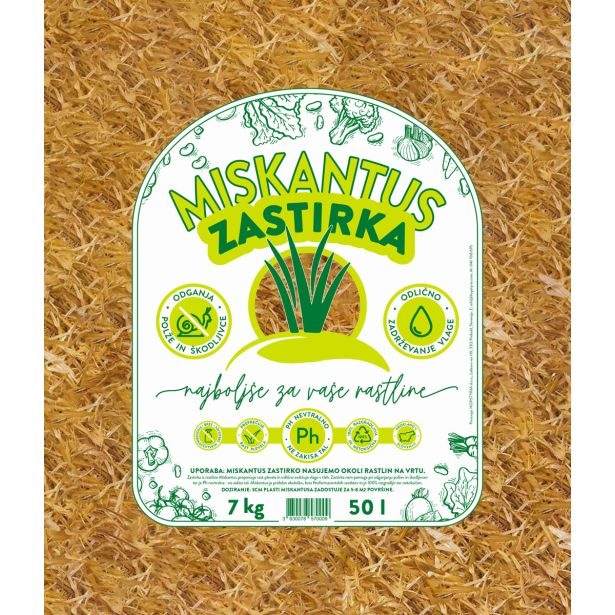 Zastirka Miskantus 7 kg / 50 l - Akcija v trgovini Merkur