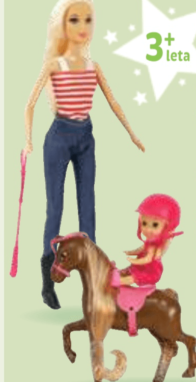 Morgan z otrokom in ponijem KIDWAY E.Leclerc - Akcija u trgovini E.Leclerc