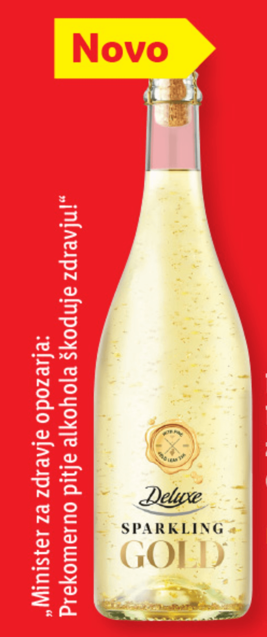 Deluxe Penina z zlatimi lističi 0,75 l - Akcija v trgovini Lidl