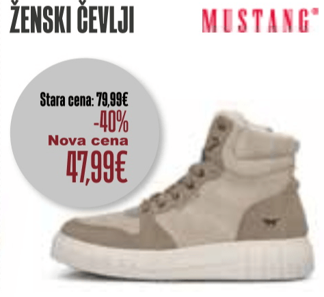 Ženski čevlji Mustang - Akcija v trgovini Jager