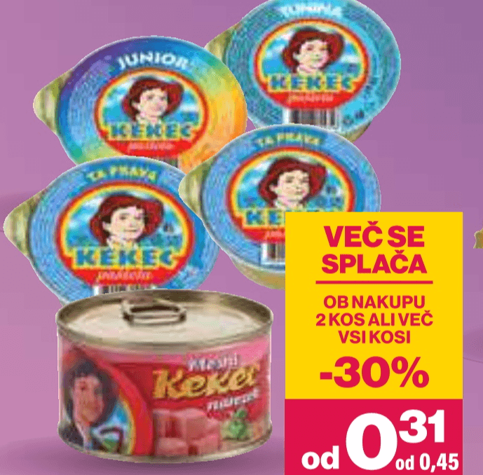 Izbrane paštete ali narezki Kekec - Akcija v trgovini Mercator