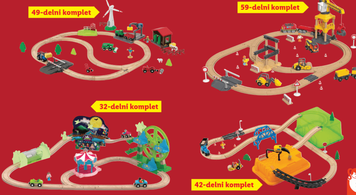 lupilu Izbor železniških kompletov - Akcija v trgovini Lidl