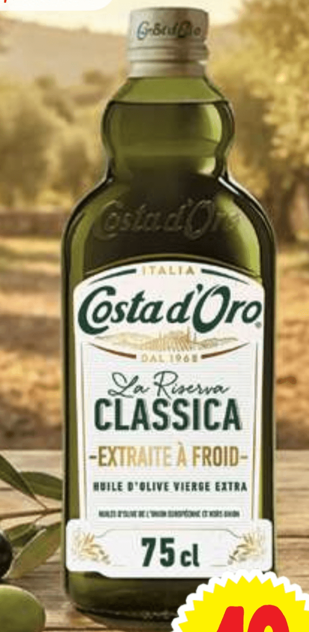 Ekstra Deviško Oljčno Olje Costa d'Oro 0,75 l - Akcija u trgovini E.Leclerc