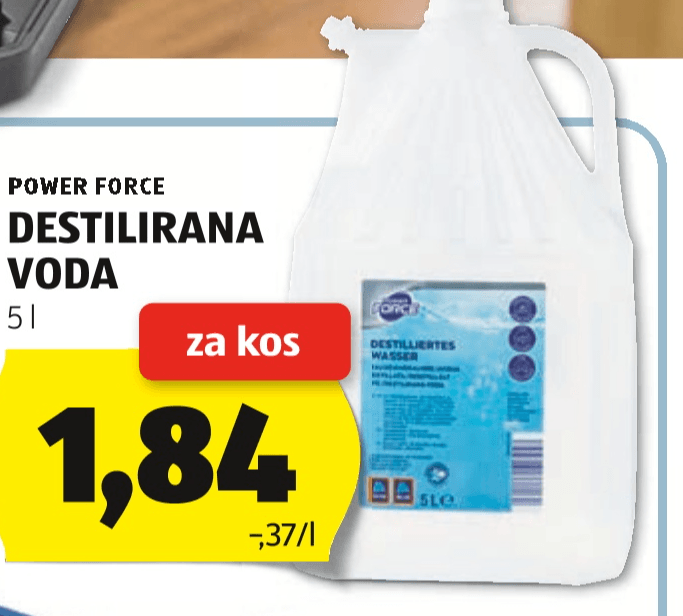 Power Force Destilirana voda 5 l - Akcija v trgovini Hofer