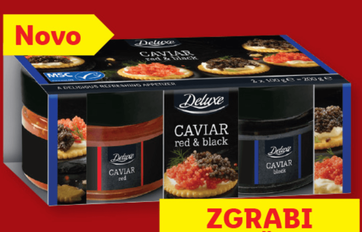 Deluxe Morski kaviar 2 x 100 g - Akcija v trgovini Lidl