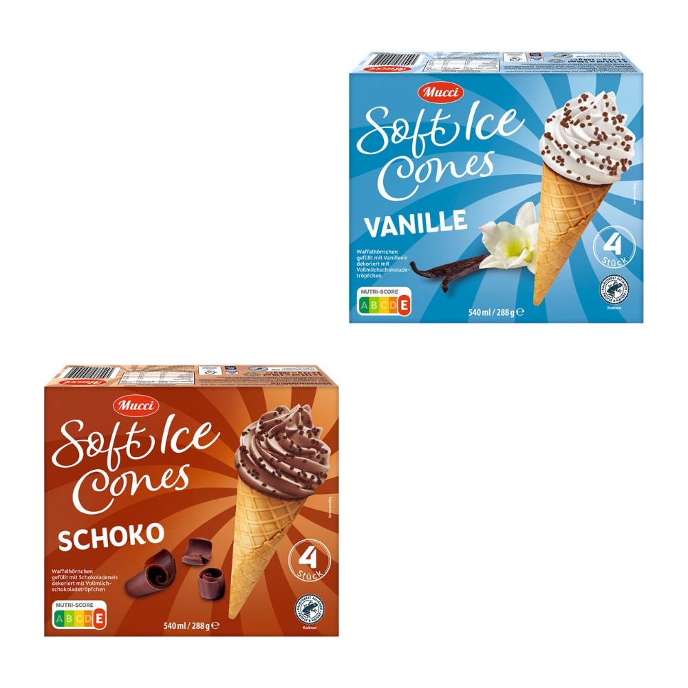 Mucci Korneti Soft Ice 4 x 135 ml - Akcija v trgovini Hofer