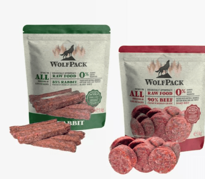 Wolfpack surova hrana za pse Akcija v trgovini Mr. Pet