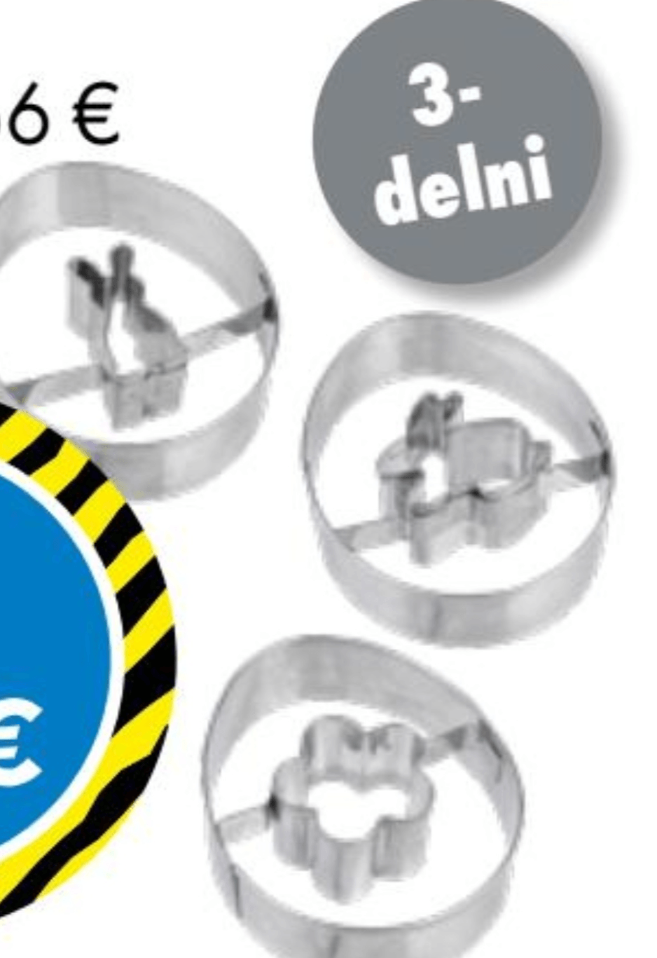 Kalupi za kekse, 3D 3-delni - Akcija v trgovini Tedi