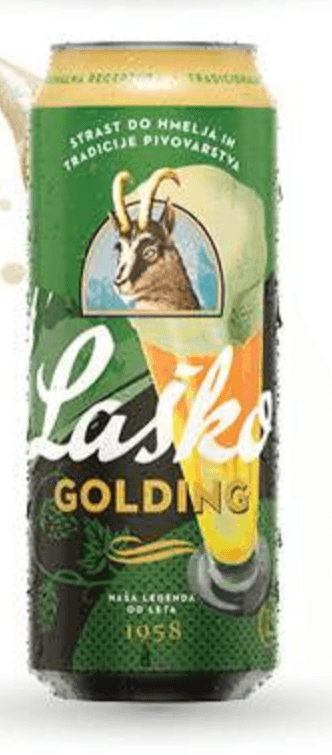 Pivo Laško Golding 0,5l - Akcija v trgovini Mercator