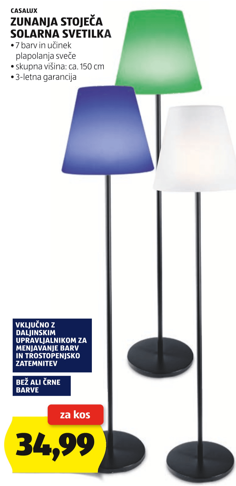 Casalux Zunanja stoječa solarna svetilka - Akcija v trgovini Hofer