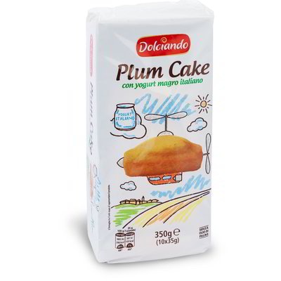 Dolciando Pecivo z jogurtom Plum Cake 10 x 35 g - Akcija v trgovini Eurospin