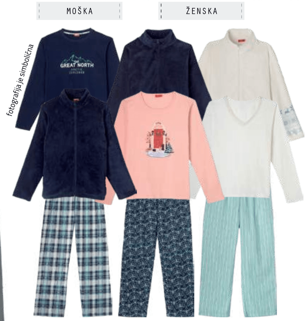 Ženska ali moška 3 - delna pižama TISSAIA - Akcija v trgovini E.Leclerc