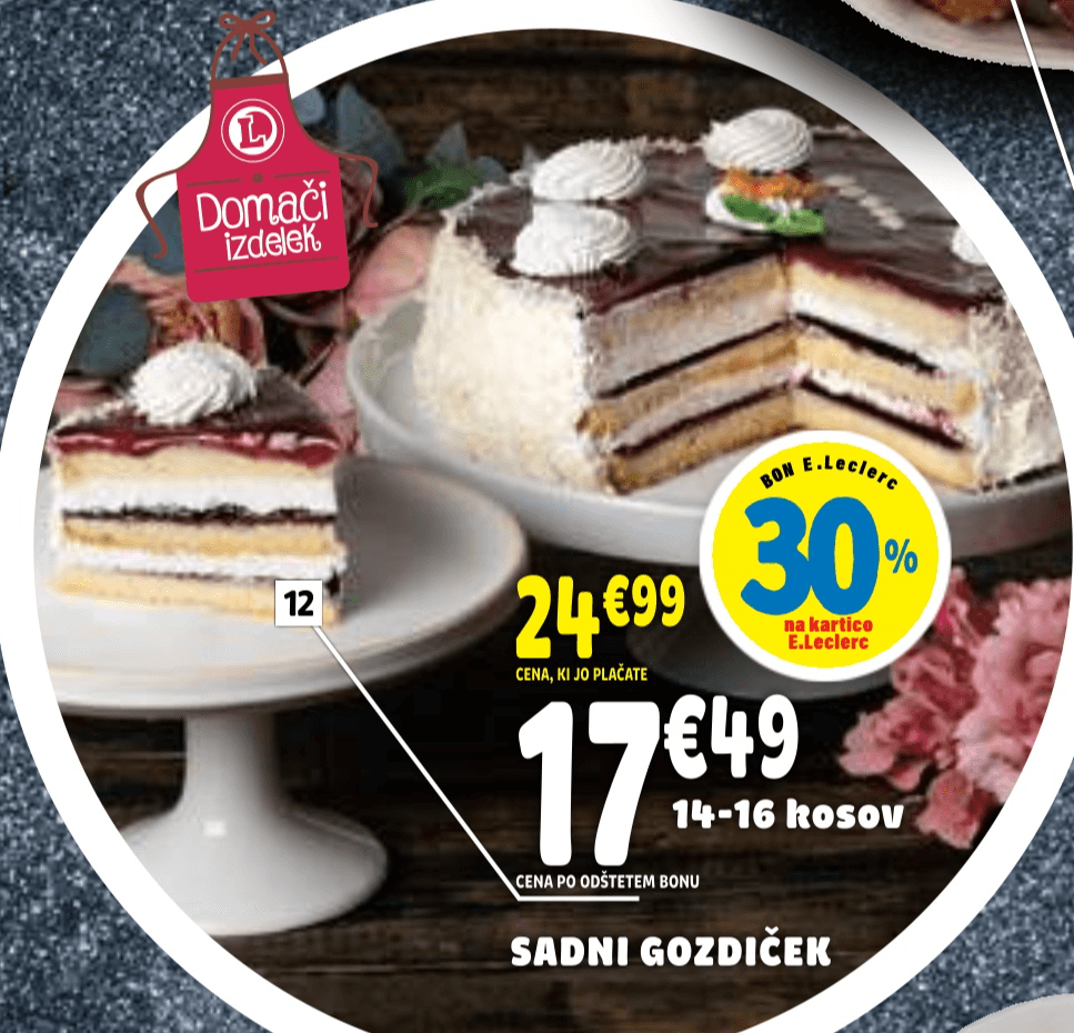 Sadni gozdiček 14-16 kosov - Akcija v trgovini E.Leclerc