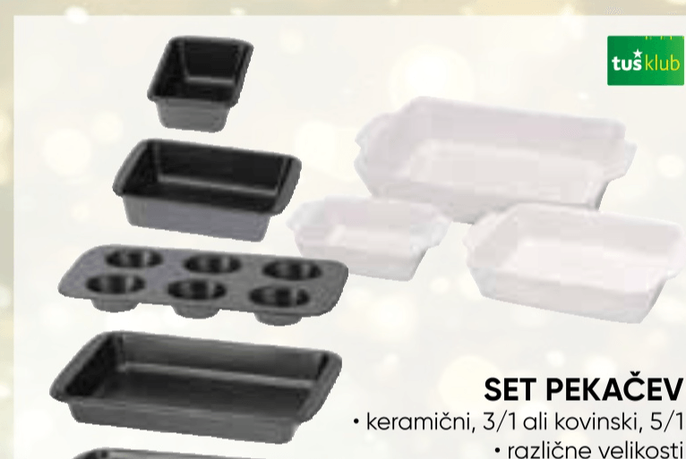 Set pekačev - Akcija v trgovini Tuš
