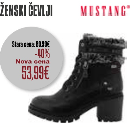 Ženski čevlji Mustang - Akcija v trgovini Jager