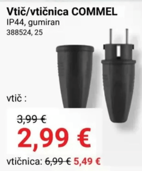 Vtič COMMEL - Akcija v trgovini Pevex