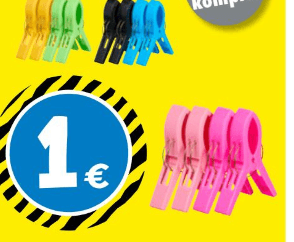 Ščipalke za perilo 4-delni komplet - Akcija v trgovini Tedi