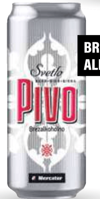 Pivo Mercator 0,5 l - Akcija v trgovini Mercator