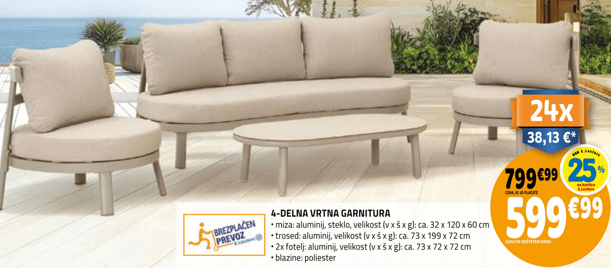 9-delna vrtna garnitura - Akcija v trgovini E.Leclerc