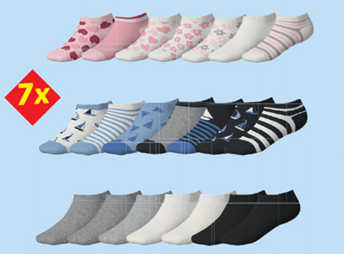 Nizke nogavice za malčke 7 parov lupilu - Akcija v trgovini Lidl