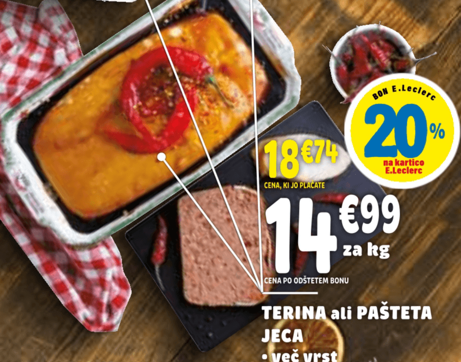 Terina ali pašteta Jeca - Akcija v trgovini E.Leclerc
