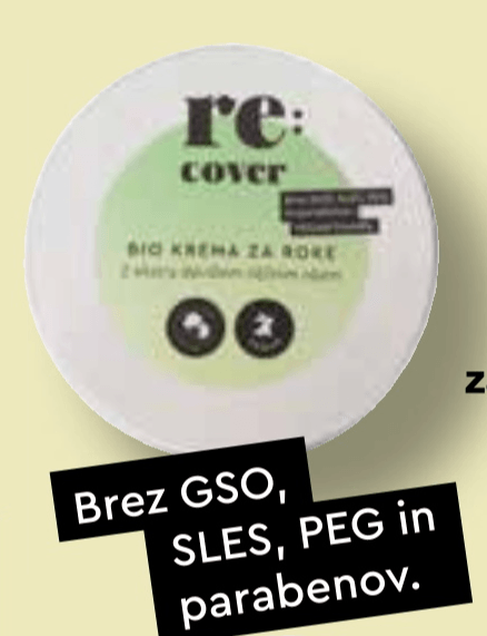 Bio krema za roke re:cover 60 ml - Akcija v trgovini Mercator