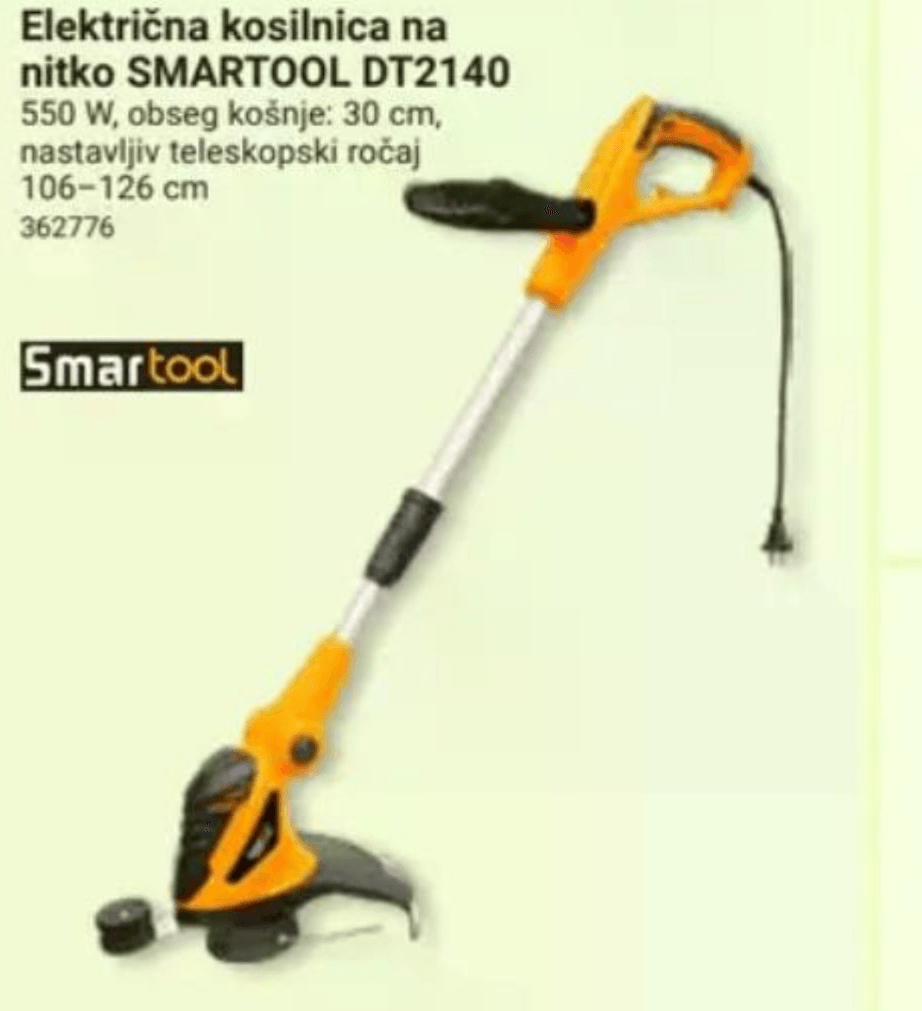 Električna kosilnica na nitko Smartool DT2140 30 cm - Akcija v trgovini Pevex