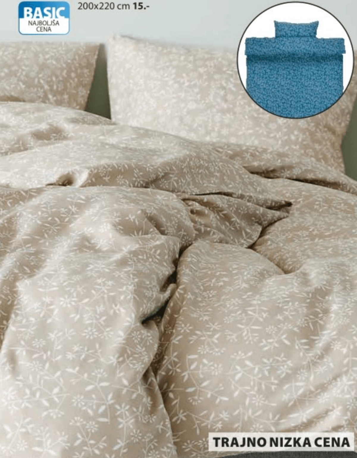 Posteljnina 140x200+50x70/75 cm - Akcija v trgovini Jysk