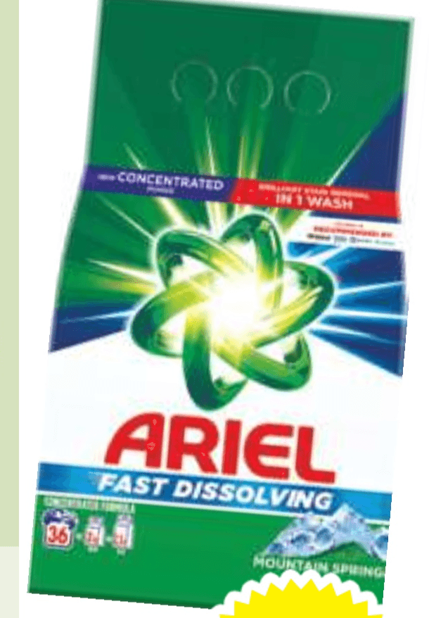 Detergent za pranje perila Ariel 1,98 kg ali do 36 pranj - Akcija u trgovini E.Leclerc