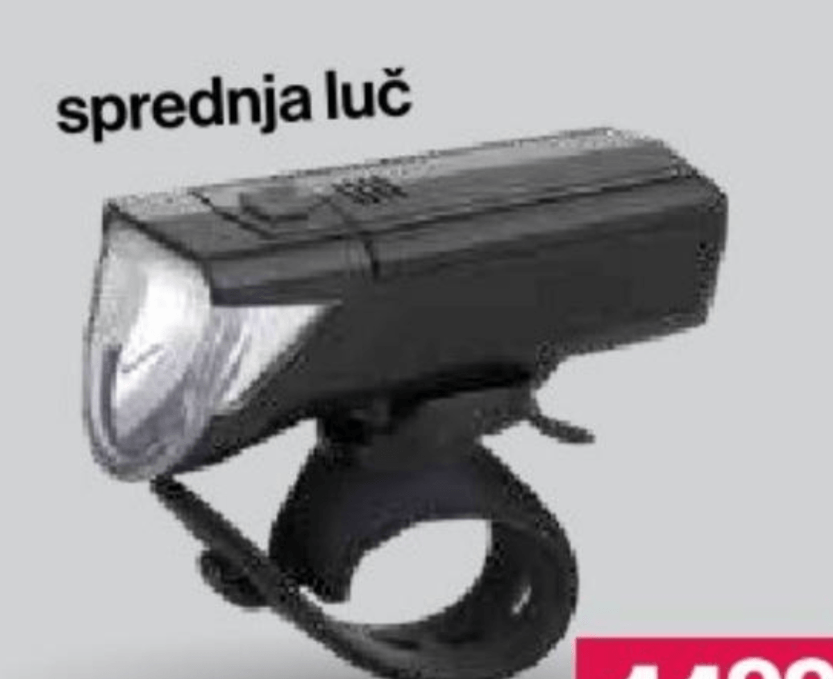 Kolesarska sprednja luč Dunlop - Akcija v trgovini Mercator