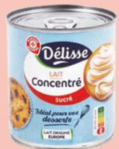 Delisse Zgoščeno sladkano mleko 397 g - Akcija v trgovini E.Leclerc