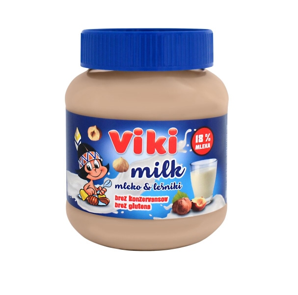 Kremni namaz Viki 350 g (mleko in lešniki), 300 g (pistacija) - Akcija v trgovini Tuš